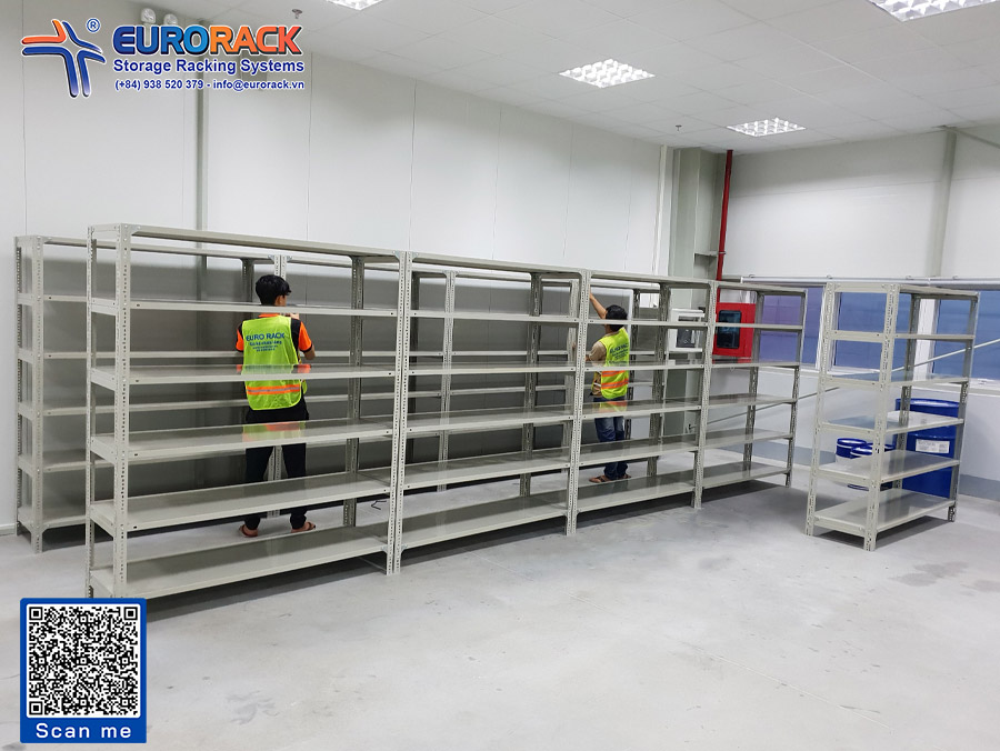 V Hole Steel Shelf