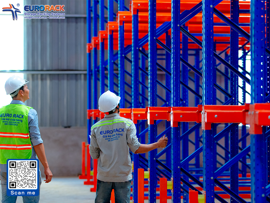 Hệ thống kệ drive-in linh hoạt cho kho công nghiệp