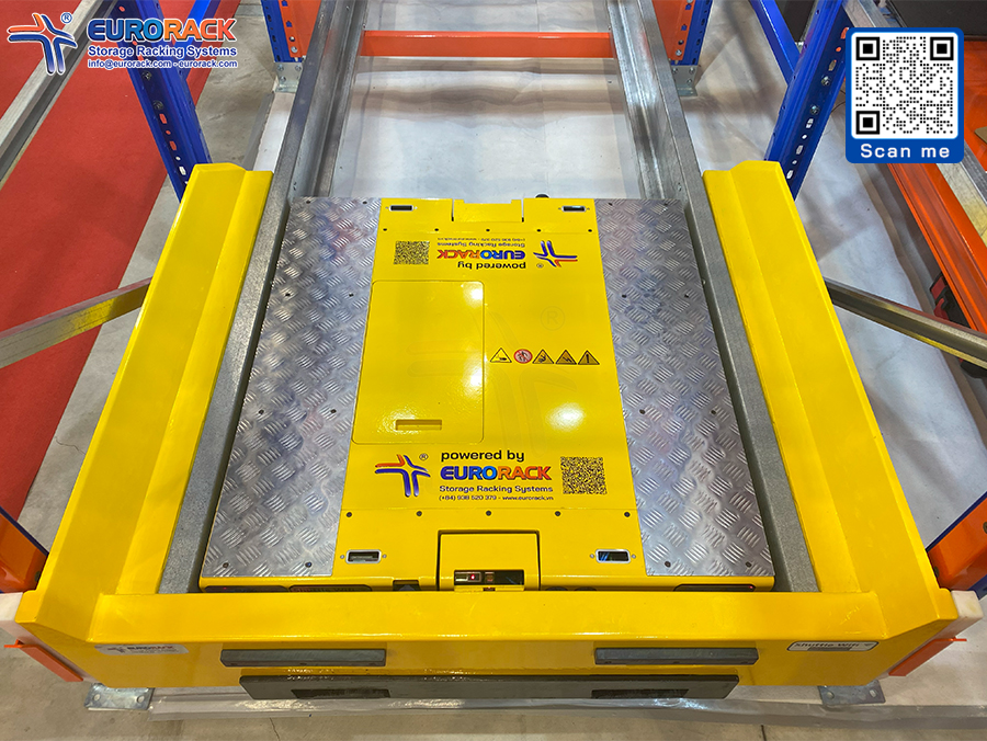 Kệ kho hàng shuttle chịu tải nặng cho nhà kho công nghiệp