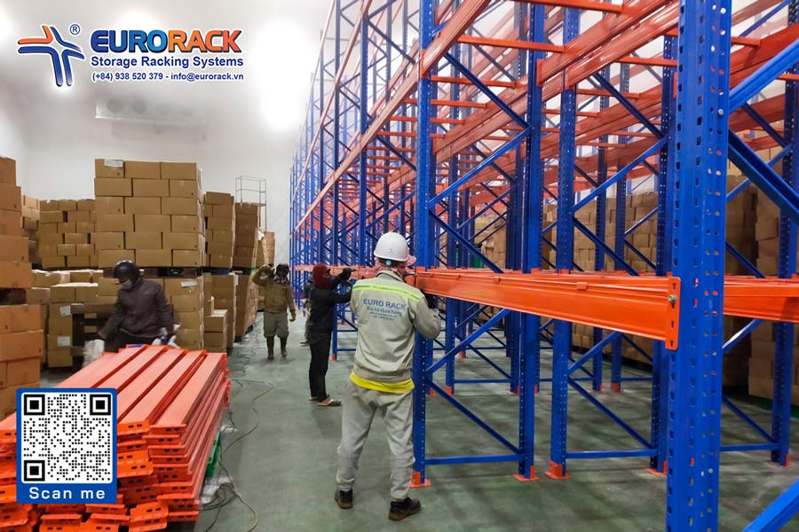 Kệ kho hàng double deep cho kho lạnh và kho thường