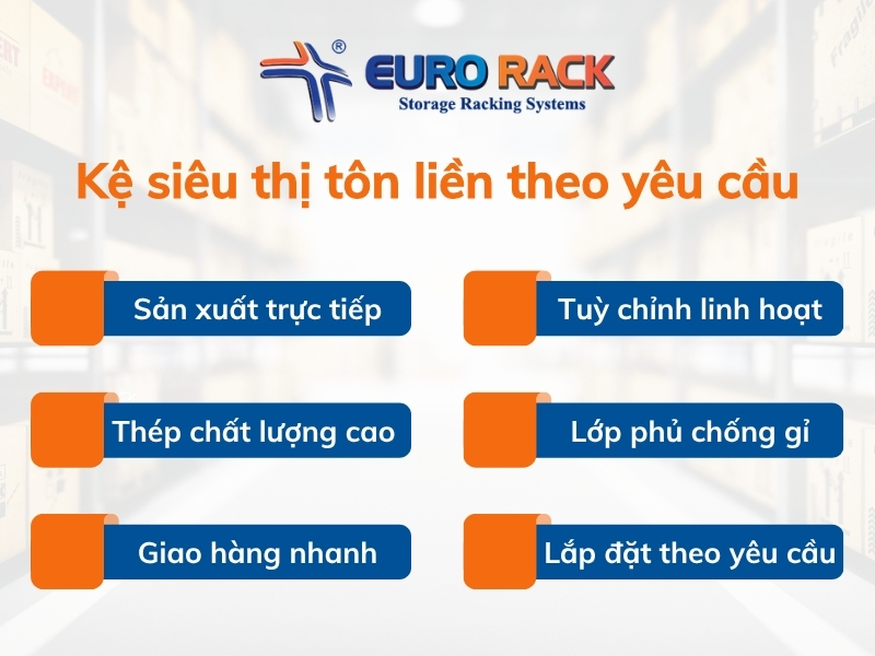 Eurorack sản xuất kệ siêu thị tôn liền theo yêu cầu