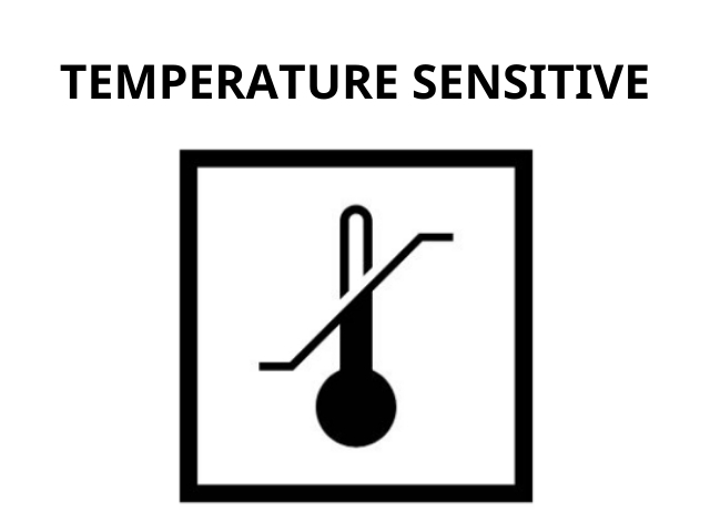 Lưu ý điều kiện lưu trữ các mặt hàng với ký hiệu ảnh hưởng nhạy cảm với nhiệt độ