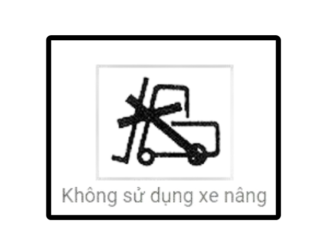 Ký hiệu cảnh báo không sử dụng xe nâng khi vận chuyển