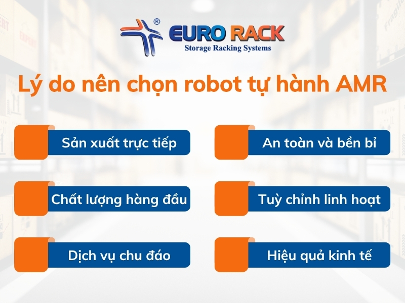 Vì sao nên chọn robot tự hành AMR tại Eurorack?