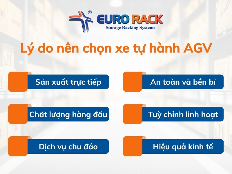Vì sao nên chọn xe tự hành AGV tại Eurorack?