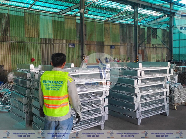 Pallet thép mạ kẽm Eurorack có tuổi thọ sử dụng đến hơn 10 năm