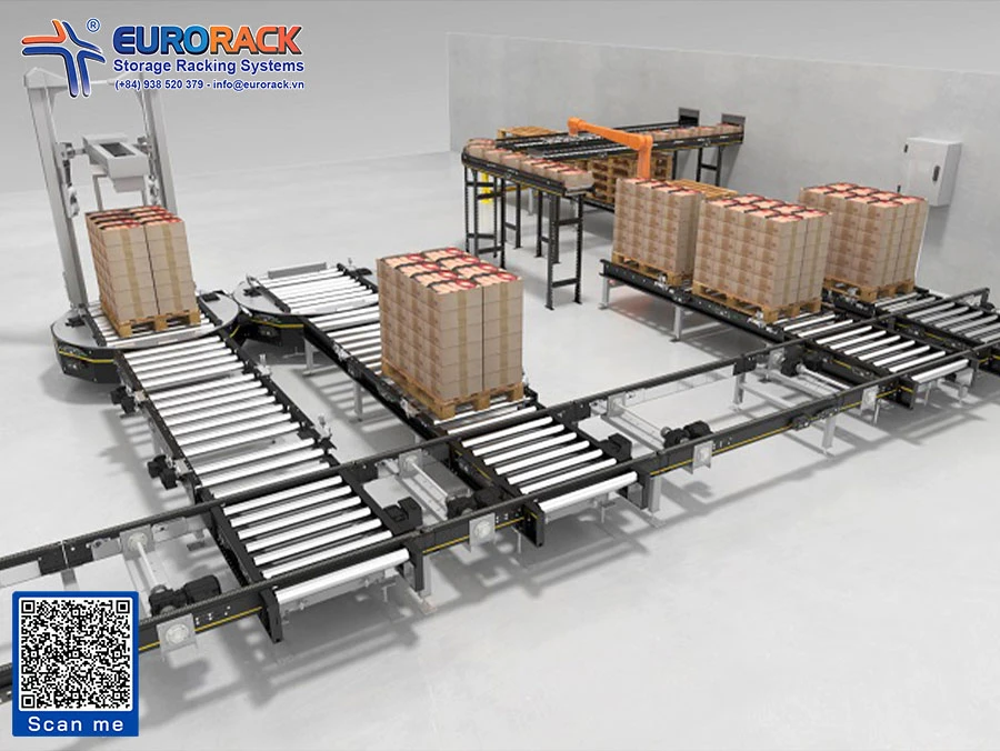 Băng tải pallet là gì? Cấu tạo và thông số kĩ thuật